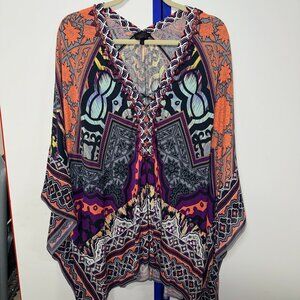 Colorful women's beaded tunic by Hale Bob, Size: L
